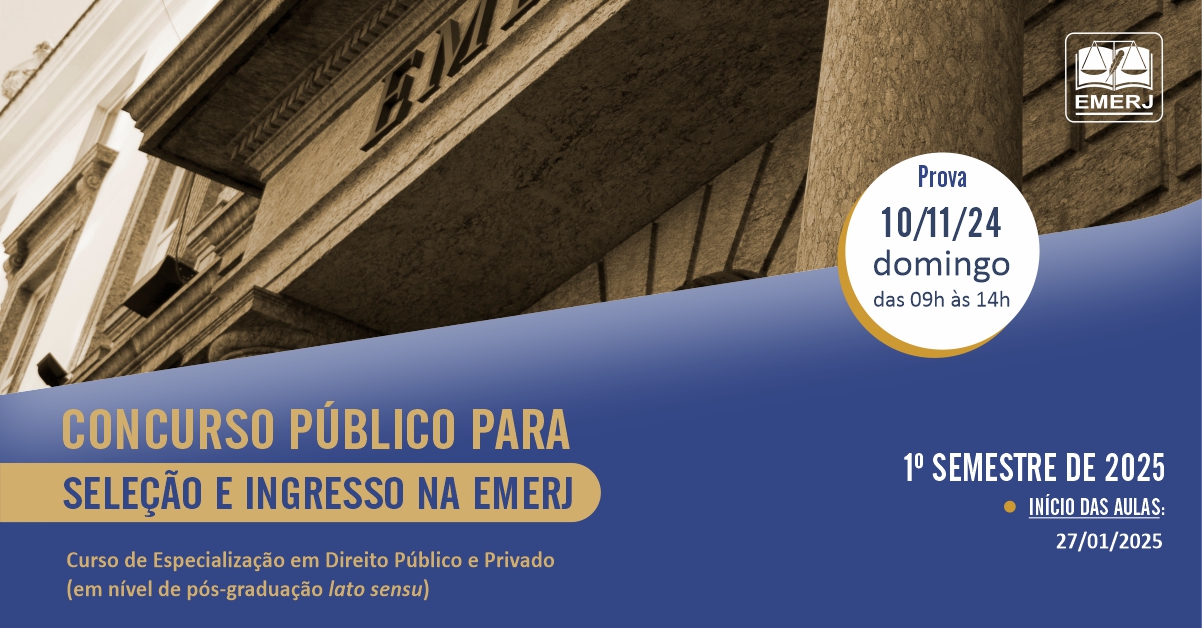 imagem do Concurso Público para Seleção e Ingresso na EMERJ - 1º semestre/2025